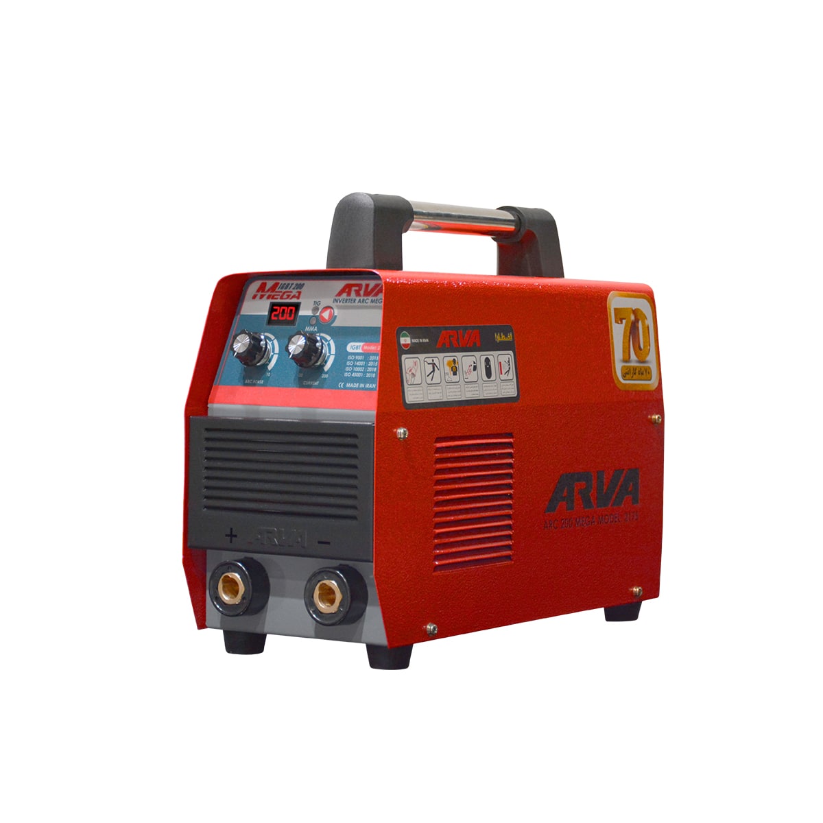 welding-inverter-model-2175-1-1.jpg اینورتر جوشکاری 200 امپر آروا (دو ولوم) مدل مگا 2175 - Image 1